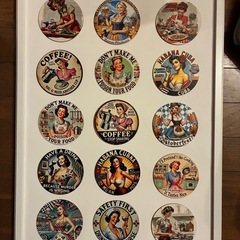 アメリカン木製コースター額装　3枚の画像