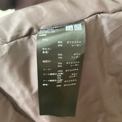 ユニクロのハイブリッドダウンショートコートの画像