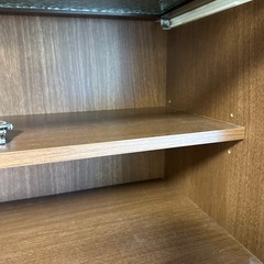収納棚 家具 インテリア 使用感あり ひびある為ジャンク扱い　引き取り希望の画像