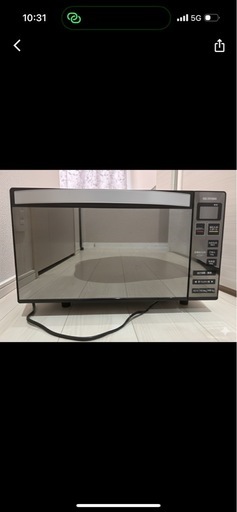 美品✨/即戦力】アイリスオーヤマ ミラーガラス電子レンジ 18L フラットテーブル