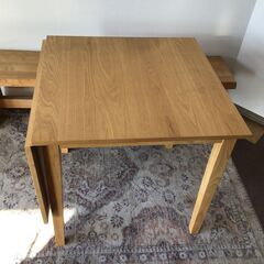 416 エア・リゾーム ダイニングテーブル 伸縮式 木製 ウッドダイニング ウォールナット ブラウン ナチュラルの画像