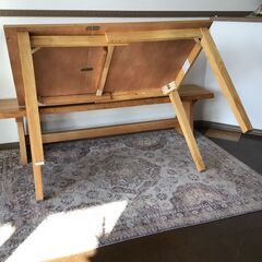 416 エア・リゾーム ダイニングテーブル 伸縮式 木製 ウッドダイニング ウォールナット ブラウン ナチュラルの画像