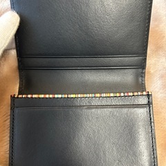 ポールスミスPaul Smith名刺入れ カードケースカード入れ カラーblackブラック黒色系デザイン 無地　ロゴレザー 冊子カード類 専用箱 保存袋ユニセックス男女兼用レディースlady's LADYS女性用ウィメンズwomen’sメンズmen’s男性用の画像