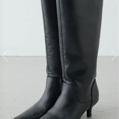 AZUL by moussy 今季新作　ロングブーツ　ブラック　Lサイズ　24〜24.5位　ローヒールブーツの画像