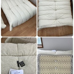 【50周年記念カラー】ligne roset TOGO（リーンロゼ トーゴ）ソファ  ベージュ　パフセットの画像