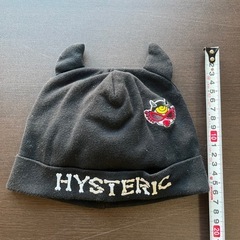 ヒステリックミニ　デビルのツノ付き　帽子　フリーサイズ　だいたい2歳くらいまで 
の画像