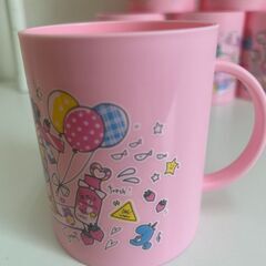 新品未使用 レトロ キャラクターイラスト マグカップ ピンク 6個セット S_288の画像