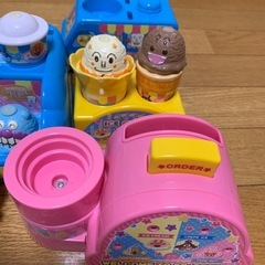 決定！！破格！激安！日曜までの出品！アンパンマン アイスクリーム屋さんセット　除菌済み　動作確認済みの画像