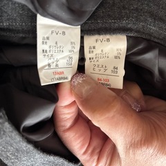 レディース スーツ セットアップ ジャケット ロンググレー ストライプの画像