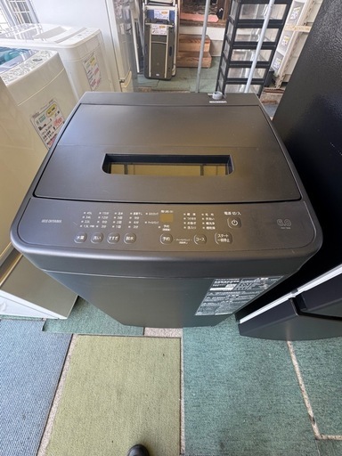 【リサイクルサービス八光】2025年製　アイリスオーヤマ　洗濯機 6kg ガチ落ち大水流洗浄 節水 コンパクト 一人暮らし IAW-T606-B ブラック