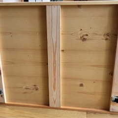 無印良品 木製ベッド用下収納ボックス仕切り付き パイン材 天然木 収納 ベッドの画像