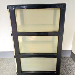 △ SOFIA ソフィア ストッカーSF-3 クリアーボックス 衣類収納 3段 キャスター付き 巾33×奥行44×高69cm メーカー不明 汚れ、キズありの画像