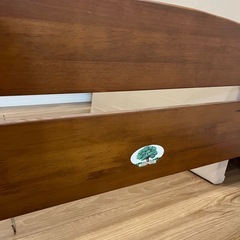 シングル　ベッドフレーム　ウッドの画像