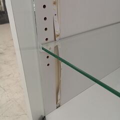 リユースのサカイ栃木店★ジモティ割あり★  飾り棚 ホワイト W83×D45×H98 クリーニング済み TC11748の画像