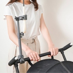 ベビーカー用傘スタンド　チャコールグレー　新品未使用未開封の画像