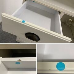 ニトリ キッチンボード ミランダ 幅80 ホワイトウォッシュ レンジ台 食器棚 中古家具 店頭引取歓迎 R10237の画像