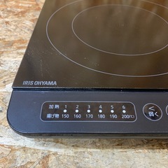 a(7714) 卓上 IHクッキングヒーター アイリスオーヤマ IHK-TK52 ブラック 火力調節6段階 揚げ物対応小型 IHコンロ IH調理器 1400Wの画像