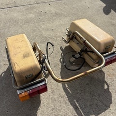 GN125 パニアケース　ステーセット　現状品　サイドボックスの画像