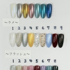 ネイルチップ　カラーチャートの画像