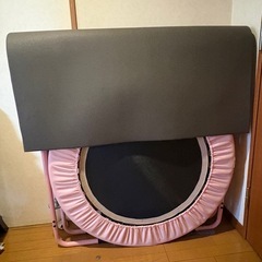 【即引渡OK】トランポリン/鉄棒/マット　ピンク　3点セット　の画像