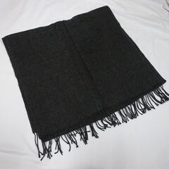 ( E-66 )UNIQLO ユニクロ ヒートテックマフラー ブラック 黒 361-450229 中古の画像