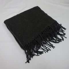 ( E-66 )UNIQLO ユニクロ ヒートテックマフラー ブラック 黒 361-450229 中古の画像