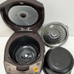 三菱 IH炊飯器 3.5合 NJ-LH064-R 清掃済 動作OK 小型 コンパクト ひとり暮らし向け 側面に落ちない汚れあり 省スペース設計　251128-3Tの画像