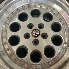 ◆Alfa-Romeo/アルファロメオ  アルミホイール 4本セット 16インチ 16×6.5J 5穴 PCD98 1ピース◆流用 旧車 当時物 75 80 90年代の画像
