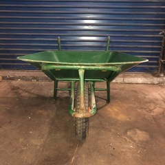 【受け渡し予定者様決定致しました】薄型一輪車　浅型 一輪車 土木 園芸 運搬 ネコ ガーデニング 農作業の画像