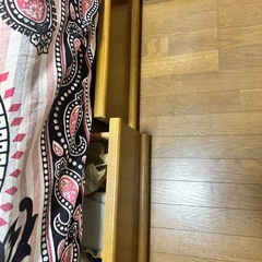 セミダブルベッド　マットレス付き　収納付きの画像