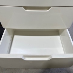 ウッドトップチェスト　クローゼットケース　衣装ケース　収納ボックス　７段　ホワイトの画像