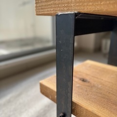 【12/6まで】木製二段ラック　棚　テレビ台　ウッドの画像