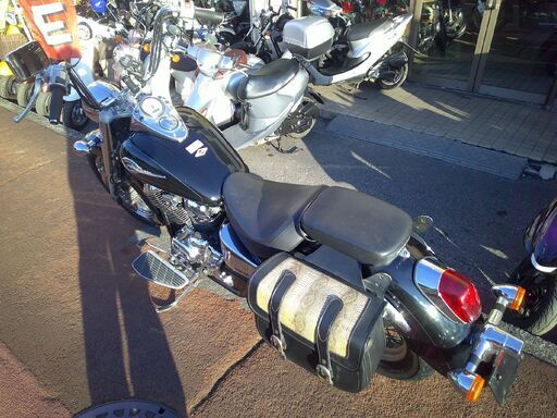 NO.5599　シャドウ４００　水冷Ｖツインエンジン　ＥＴＣ付き　アップハンドル　サイドバック　ブラック　☆彡