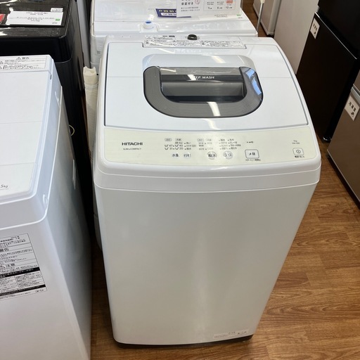 安心の1年保証付。【全自動洗濯機 HITACHI NW-50K 5.0kg 2025年製】取りに来れる方限定。