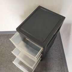 △ ダイエー 引出しケース3段 衣類収納 幅33×奥行41×高さ65cm キャスター無し キズ、汚れ、天板歪みありの画像