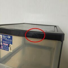 △ ダイエー 引出しケース3段 衣類収納 幅33×奥行41×高さ65cm キャスター無し キズ、汚れ、天板歪みありの画像