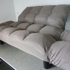 2-5　　未使用/新品　ソファー 2人掛け リクライニング ひじ掛け ローソファ フロアソファ コンパクト ファブリック ソファの画像