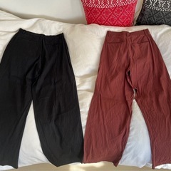 無印良品　麻　ストレートパンツ　SとMサイズの画像