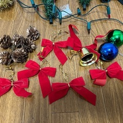 クリスマスツリー 90cm ライト 飾り 少量付きの画像