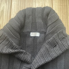 Sook ハイネック リブ編み ニットカーディガン 黒 44の画像