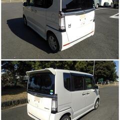 平成 24 年式 ／ ホンダ ／ NーBOX カスタム ／ G Lパッケージ ／ 純正 エアロパーツ ／ アルミホイール／ 左パワースライドドア ／ スマートキー ／ 社外 ETC ／ ワコーズ エンジンオイル など 交換／ 車内 清掃済み／ 車検 09/12の画像