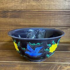【愛品倶楽部柏店】茶道具　交趾焼　三重鉢　中村翠嵐作　共箱付きの画像