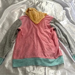 SMILEY FACE カラフル　フード付きパーカー　120cmの画像