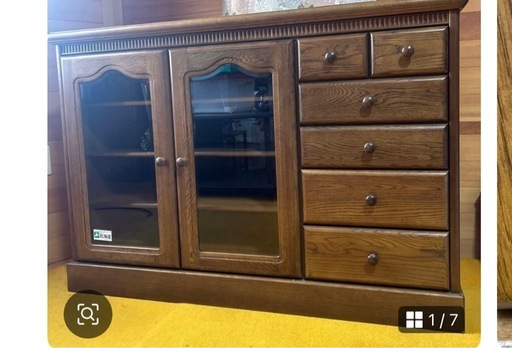 北海道産　ナラ材キャビネット