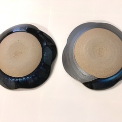 小皿 和皿 陶器 花形 2点セット　の画像