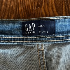 GAP ワイドデニムパンツ ブルー WIDE-LEGの画像