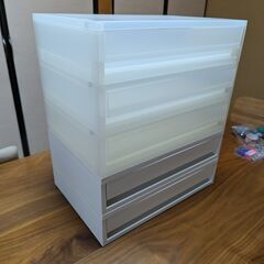 【無印良品】ポリプロピレン収納ケース（浅型）×5個セットの画像