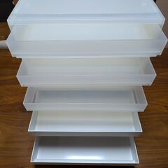 【無印良品】ポリプロピレン収納ケース（浅型）×5個セットの画像