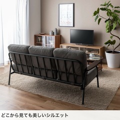 3人掛けソファ Basquiat🌿 コーデュロイソファ モスグリーンの画像