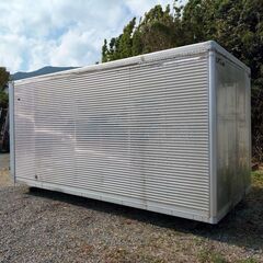 2.7坪/中型アルミコンテナ、アルミバン、南京錠で施錠可能☆バイクガレージ.キャンプ場.作業場.コンテナハウス.農機具☆福岡．近県配送☆の画像